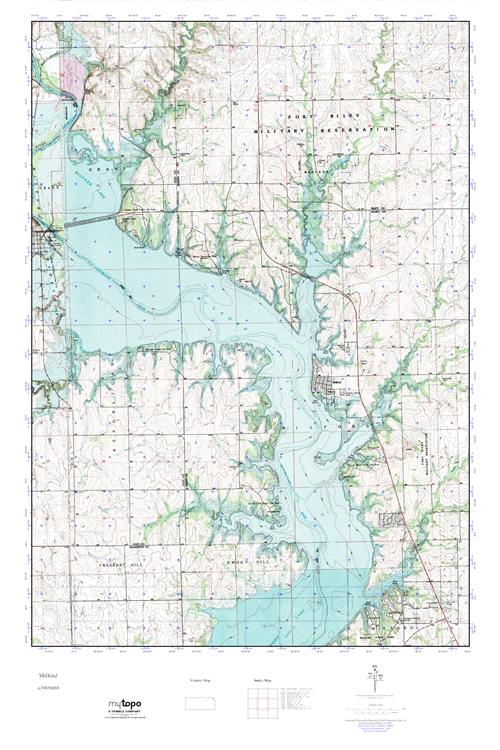 MyTopo Milford, Kansas USGS Quad Topo Map