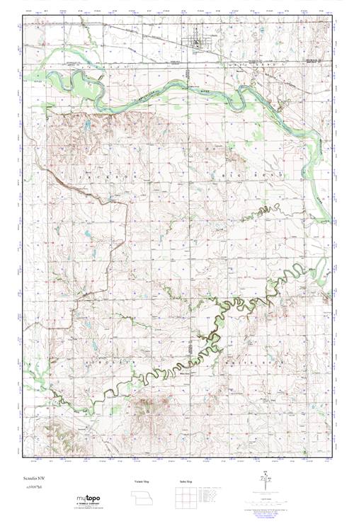 MyTopo Scandia NW, Kansas USGS Quad Topo Map