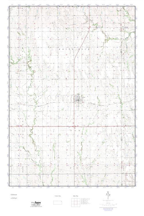 MyTopo Lebanon, Kansas USGS Quad Topo Map
