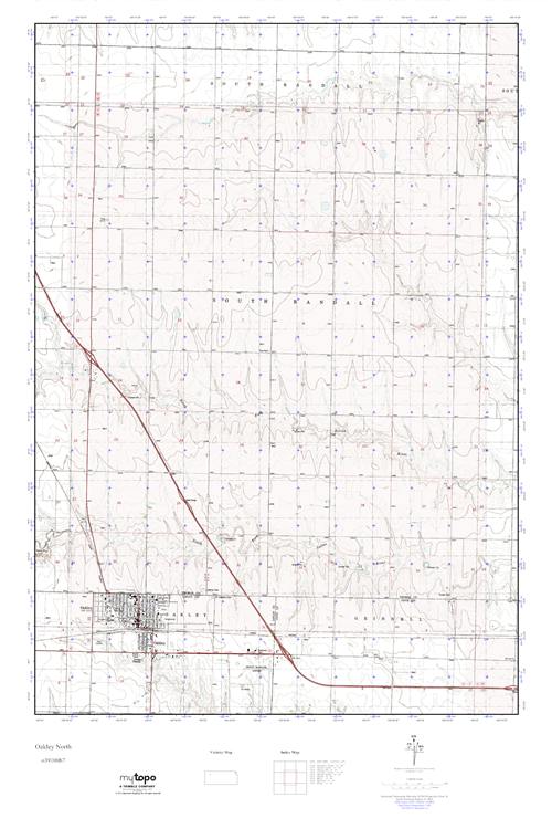 MyTopo Oakley North, Kansas USGS Quad Topo Map