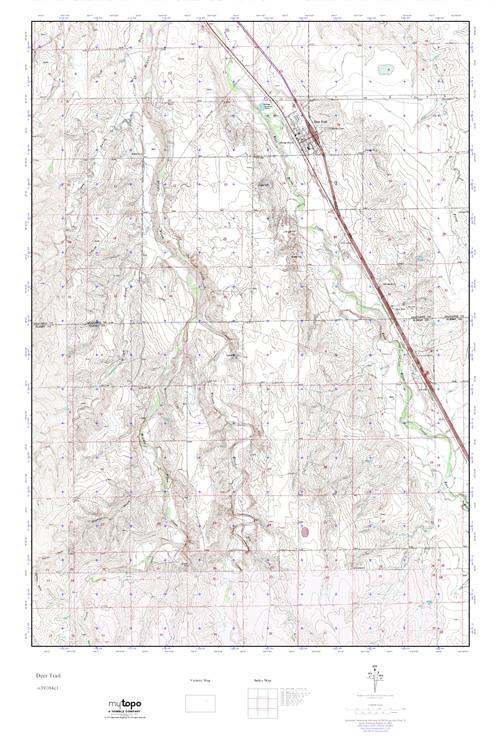 MyTopo Deer Trail, Colorado USGS Quad Topo Map