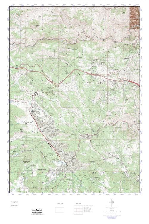 MyTopo Evergreen, Colorado USGS Quad Topo Map