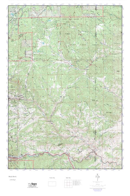 MyTopo Black Hawk, Colorado USGS Quad Topo Map