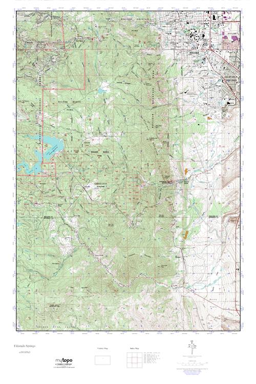 MyTopo Eldorado Springs, Colorado USGS Quad Topo Map