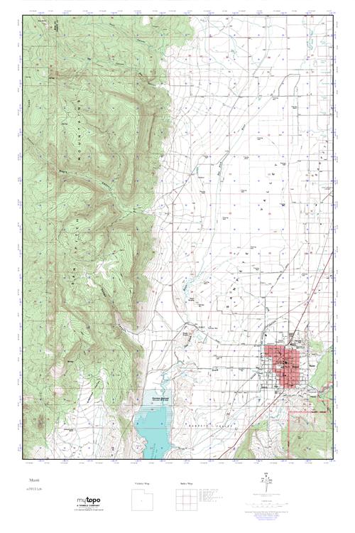 MyTopo Manti, Utah USGS Quad Topo Map