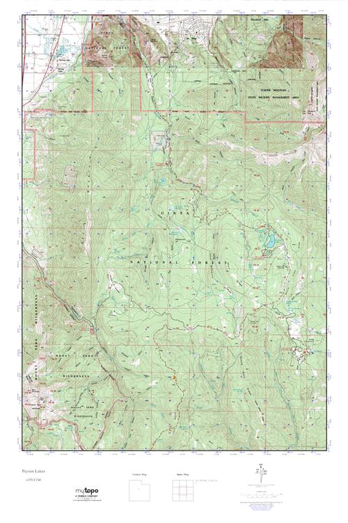 MyTopo Payson Lakes, Utah USGS Quad Topo Map
