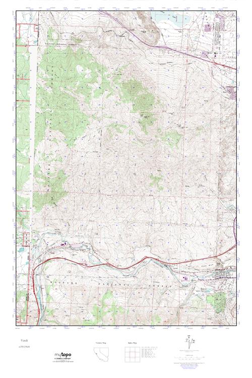 MyTopo Verdi, Nevada USGS Quad Topo Map