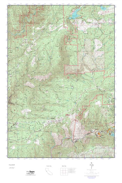 MyTopo Foresthill, California USGS Quad Topo Map