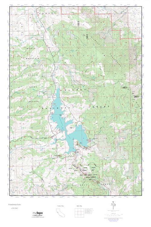 MyTopo Frenchman Lake, California USGS Quad Topo Map