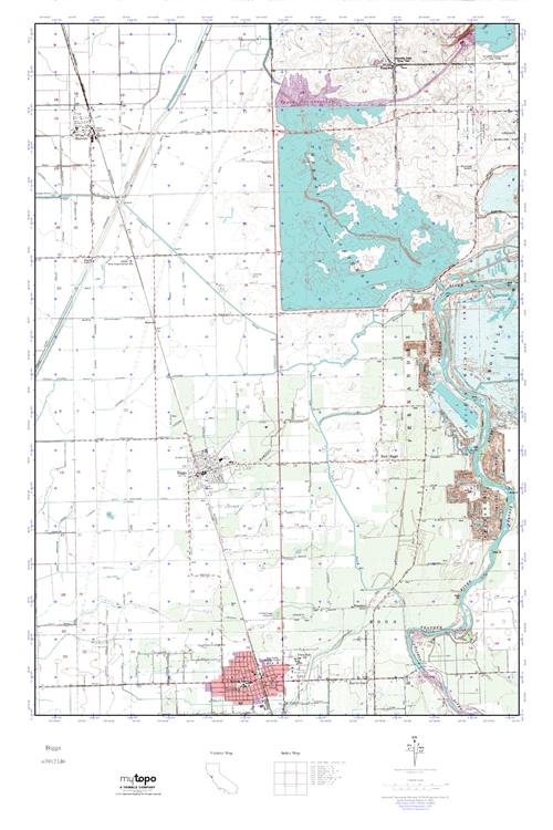 MyTopo Biggs, California USGS Quad Topo Map