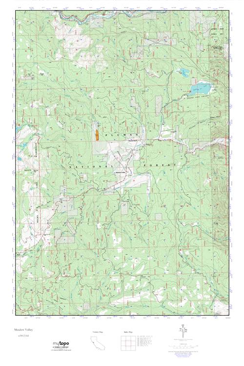 MyTopo Meadow Valley, California USGS Quad Topo Map