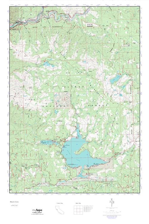 MyTopo Bucks Lake, California USGS Quad Topo Map