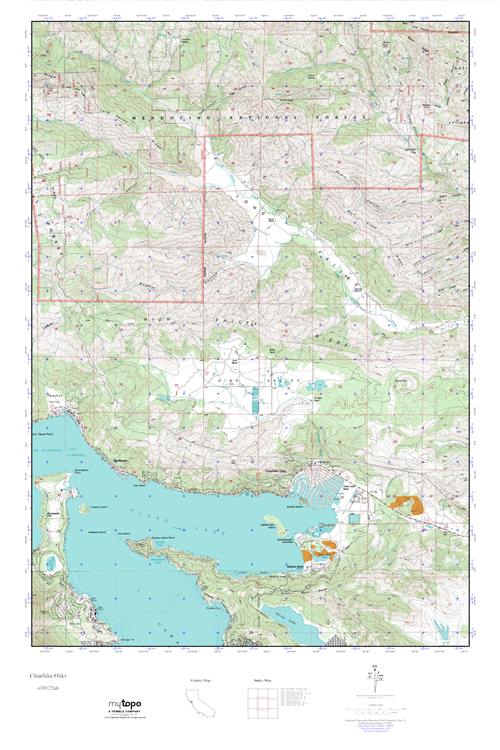 MyTopo Clearlake Oaks, California USGS Quad Topo Map