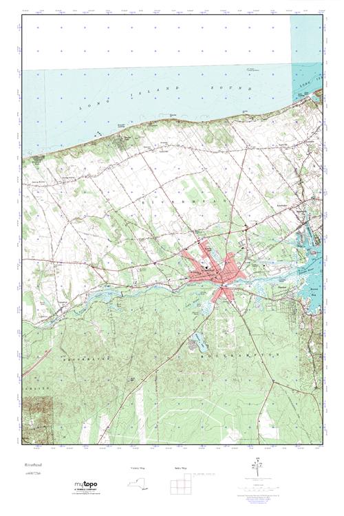 MyTopo Riverhead, New York USGS Quad Topo Map