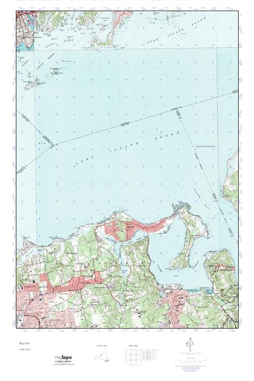 MyTopo Bayville, New York USGS Quad Topo Map