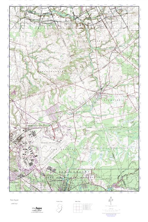 MyTopo New Egypt, New Jersey USGS Quad Topo Map