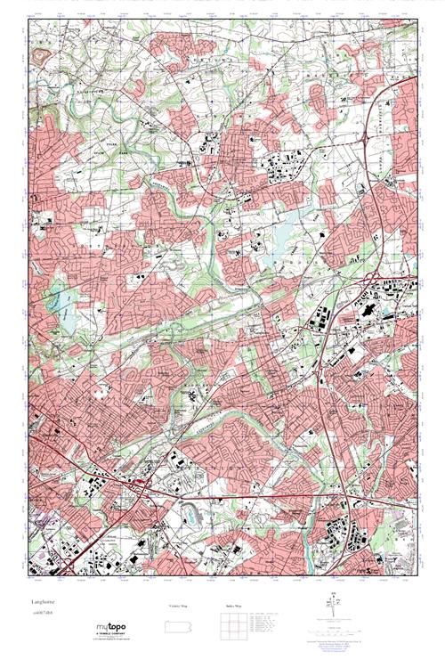 MyTopo Langhorne, Pennsylvania USGS Quad Topo Map