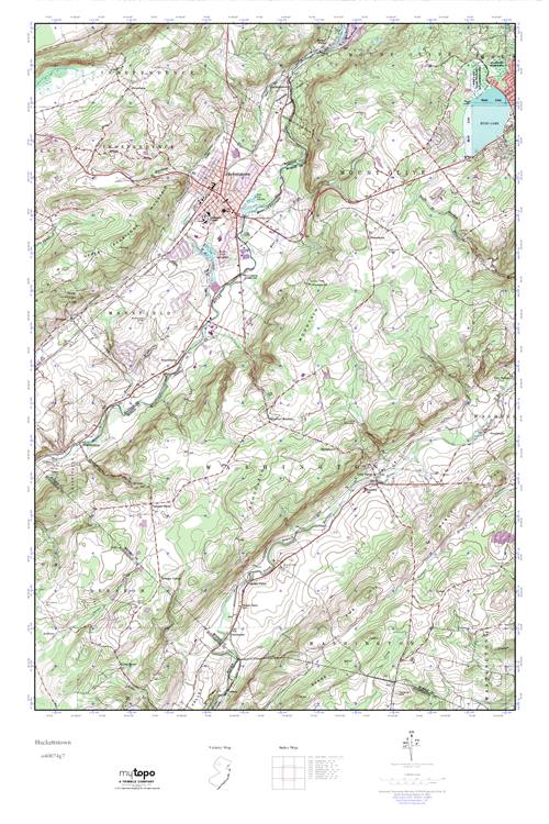 MyTopo Hackettstown, New Jersey USGS Quad Topo Map