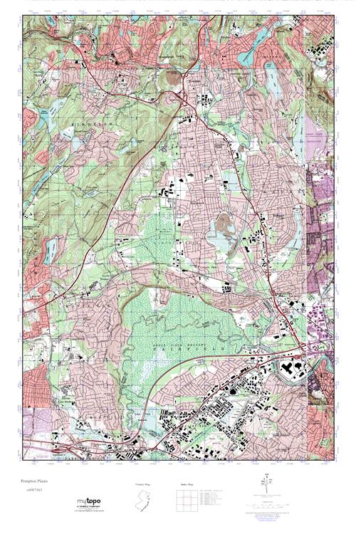 MyTopo Pompton Plains, New Jersey USGS Quad Topo Map