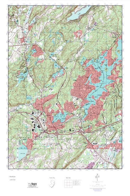 MyTopo Stanhope, New Jersey USGS Quad Topo Map