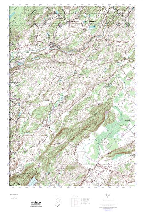 MyTopo Blairstown, New Jersey USGS Quad Topo Map