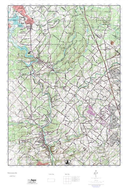 MyTopo Perkiomenville, Pennsylvania USGS Quad Topo Map