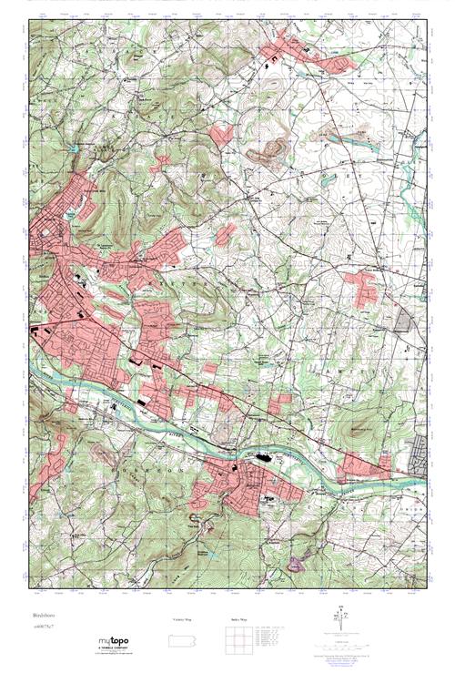 MyTopo Birdsboro, Pennsylvania USGS Quad Topo Map