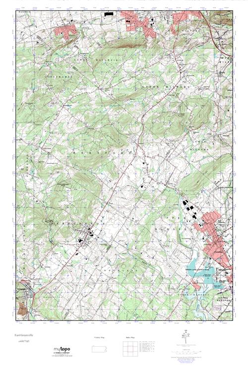 MyTopo East Greenville, Pennsylvania USGS Quad Topo Map