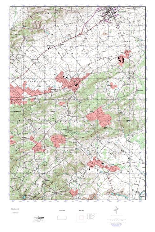 MyTopo Fleetwood, Pennsylvania USGS Quad Topo Map
