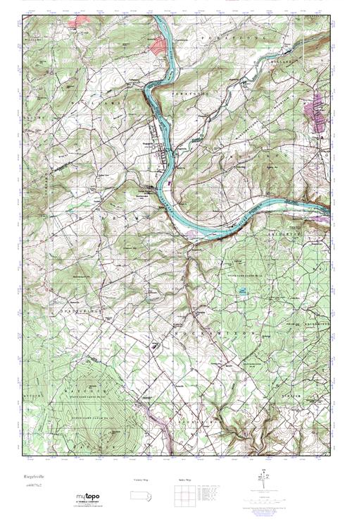 MyTopo Riegelsville, Pennsylvania USGS Quad Topo Map