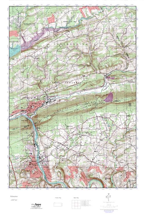 MyTopo Palmerton, Pennsylvania USGS Quad Topo Map