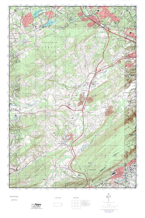 MyTopo Saylorsburg, Pennsylvania USGS Quad Topo Map