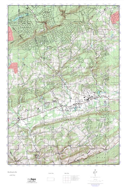 MyTopo Brodheadsville, Pennsylvania USGS Quad Topo Map