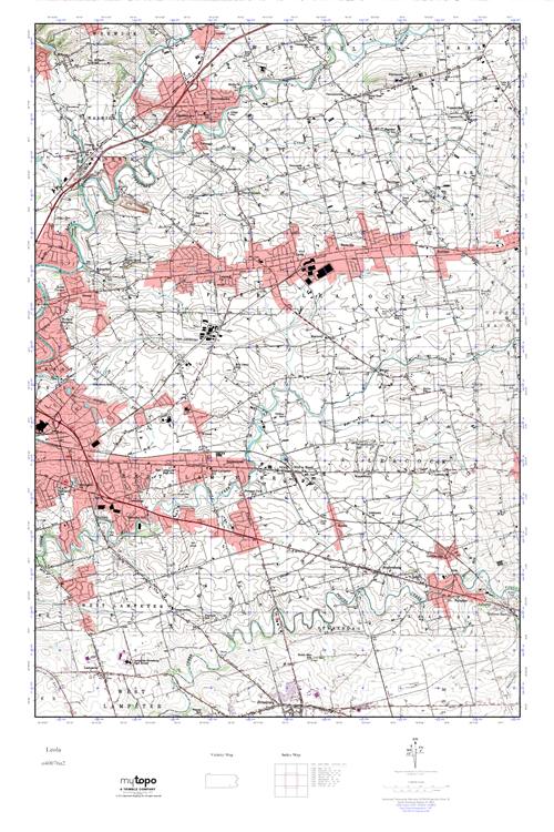 MyTopo Leola, Pennsylvania USGS Quad Topo Map