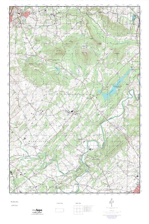 MyTopo Wellsville, Pennsylvania USGS Quad Topo Map