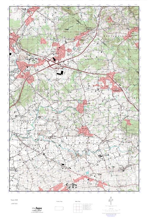 MyTopo Terre Hill, Pennsylvania USGS Quad Topo Map