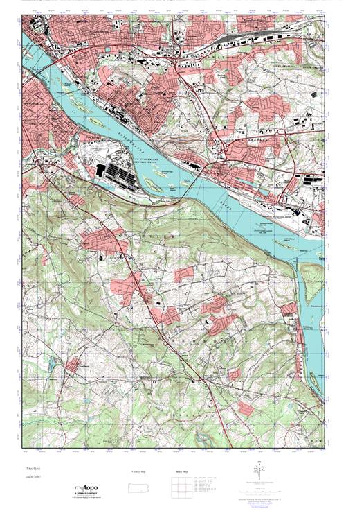 MyTopo Steelton, Pennsylvania USGS Quad Topo Map