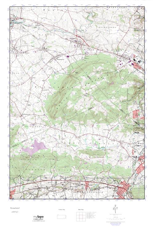 MyTopo Womelsdorf, Pennsylvania USGS Quad Topo Map