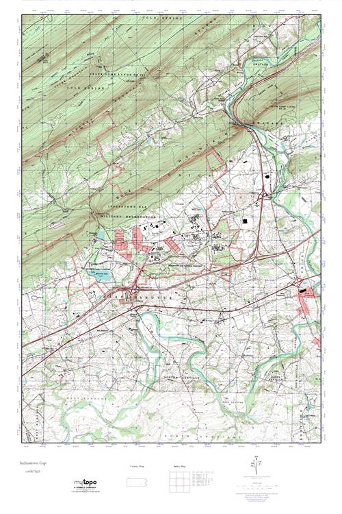 MyTopo Indiantown Gap, Pennsylvania USGS Quad Topo Map