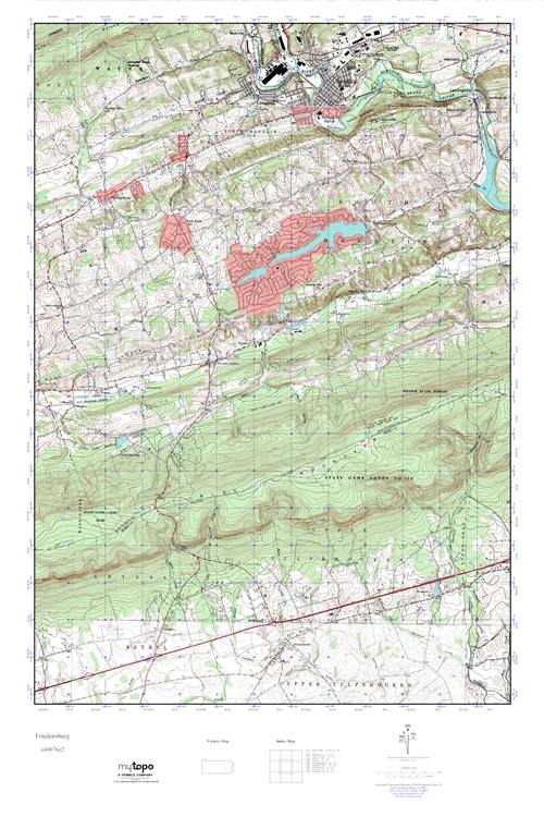 MyTopo Friedensburg, Pennsylvania USGS Quad Topo Map