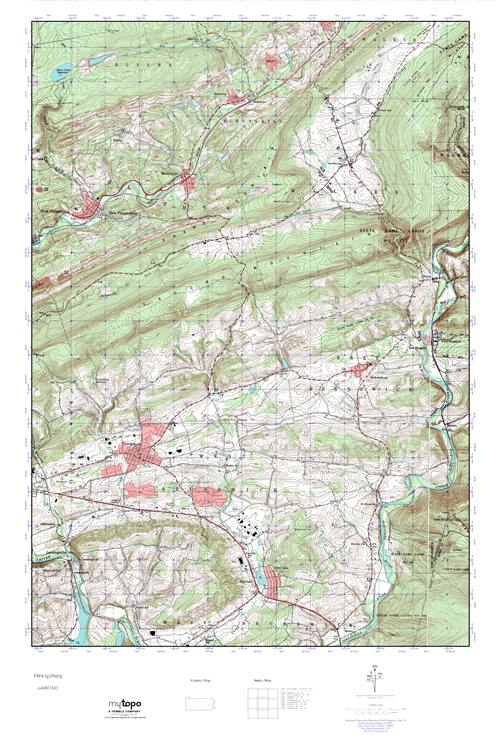 MyTopo Orwigsburg, Pennsylvania USGS Quad Topo Map