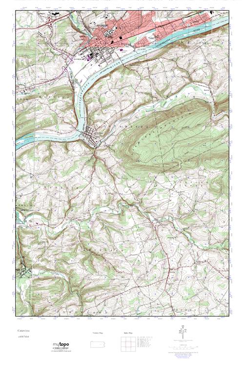 MyTopo Catawissa, Pennsylvania USGS Quad Topo Map