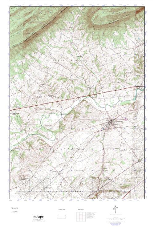 MyTopo Newville, Pennsylvania USGS Quad Topo Map