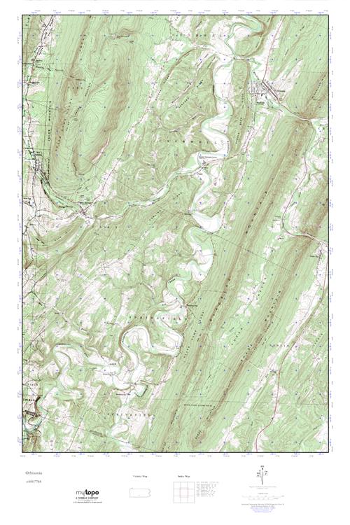 MyTopo Orbisonia, Pennsylvania USGS Quad Topo Map