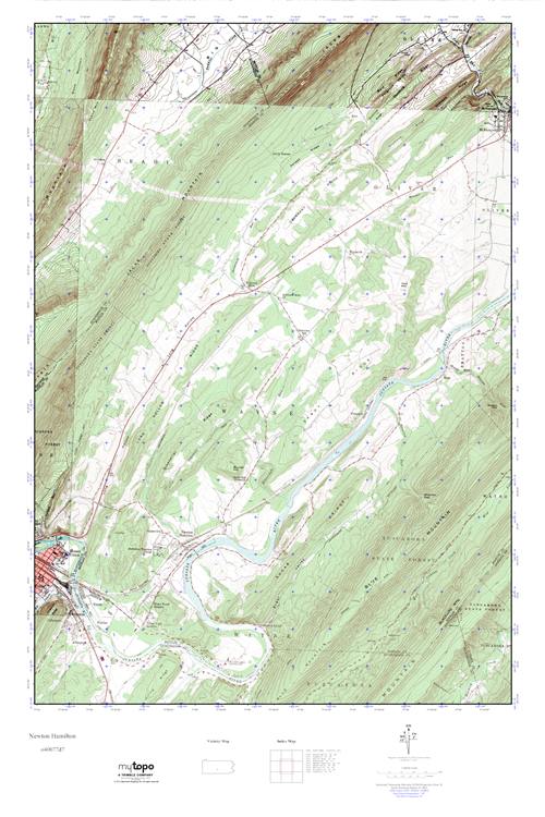 MyTopo Newton Hamilton, Pennsylvania USGS Quad Topo Map