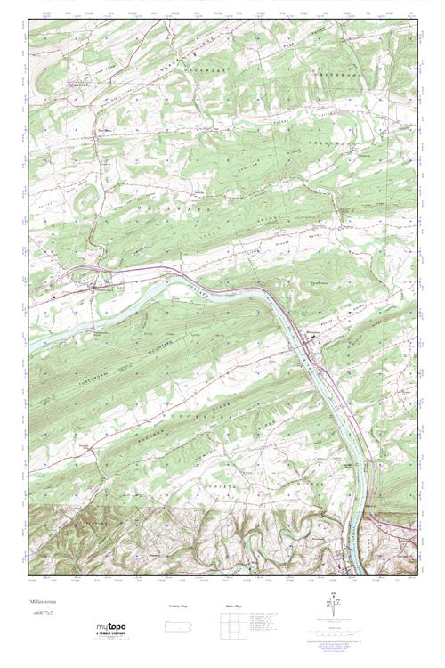 MyTopo Millerstown, Pennsylvania USGS Quad Topo Map