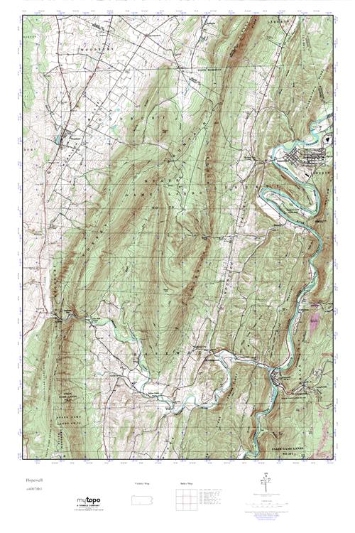 MyTopo Hopewell, Pennsylvania USGS Quad Topo Map