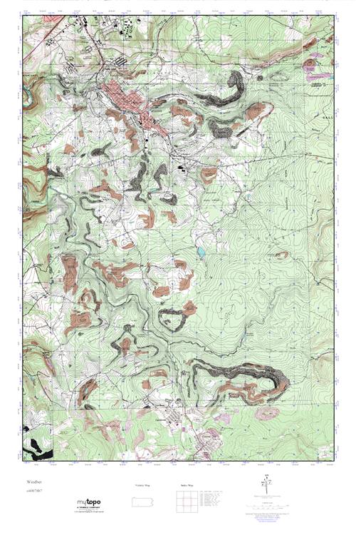 MyTopo Windber, Pennsylvania USGS Quad Topo Map