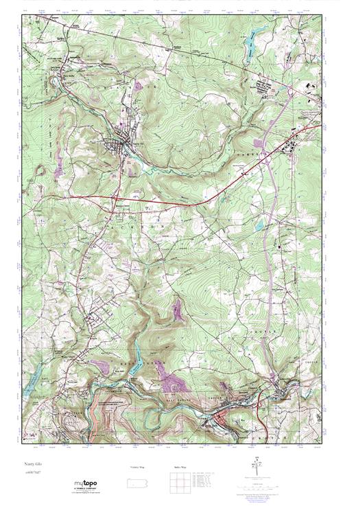 MyTopo Nanty Glo, Pennsylvania USGS Quad Topo Map