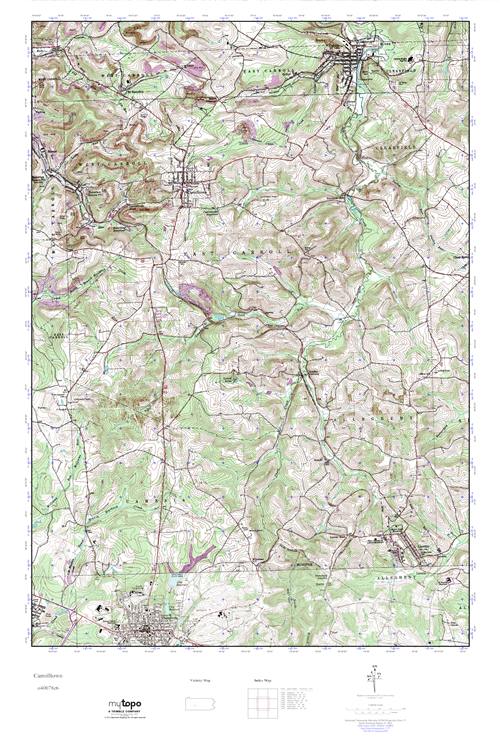 MyTopo Carrolltown, Pennsylvania USGS Quad Topo Map